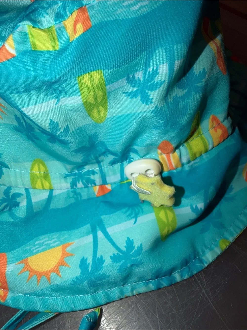 Bucket Hat i play Baby Turquoise Orange Surf Sun beach pool sun protection